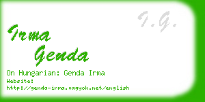 irma genda business card